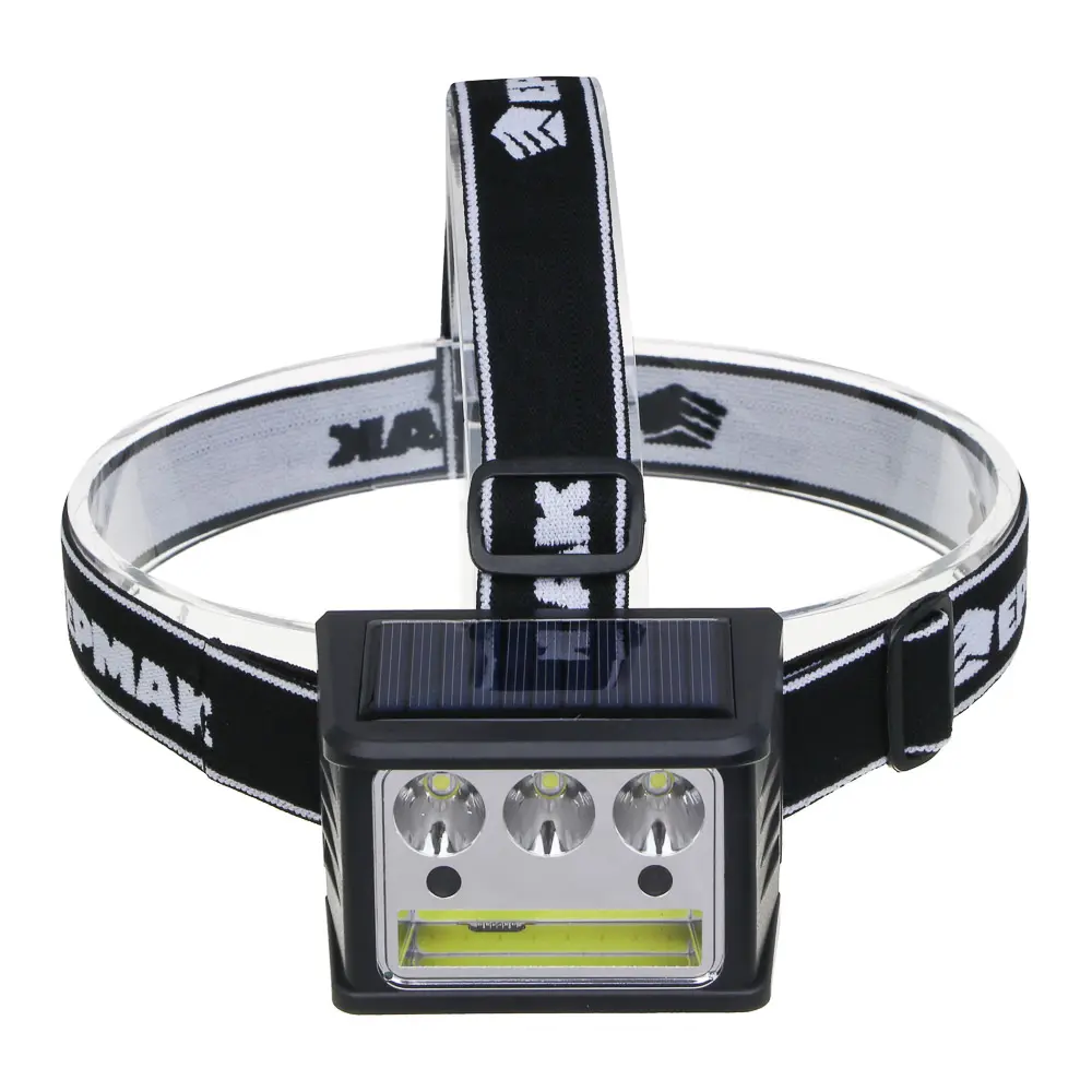 Фонарь налобный тм ЕРМАК,LED COB, 5 режимов,800мАч, Type-C, солн. батарея, красный свет, 78х55х56 мм - #2