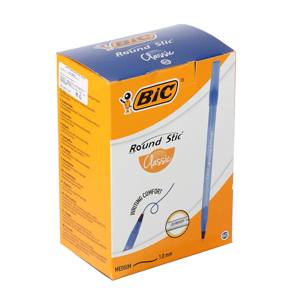 Ручка шариковая BIC синяя "Раунд Стик", наконечник 1,0 мм, пластик, 9345982 - #5