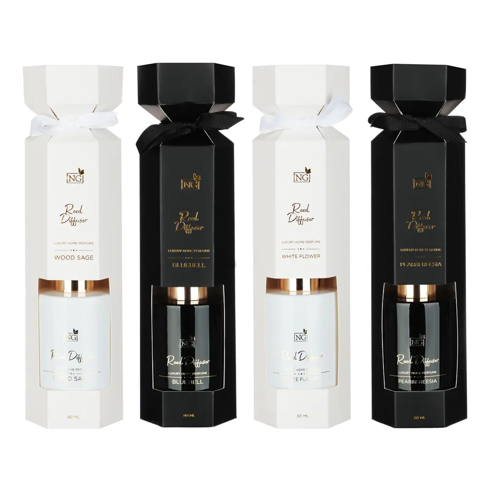 NEW GALAXY Диффузор Black&White, wood sage, white flower, bluebell, pear and freesia 80мл - #1