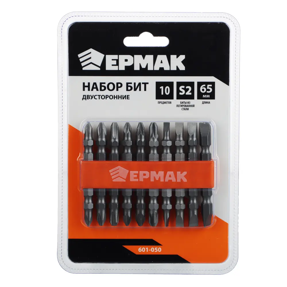 ЕРМАК Биты для шуруповерта, двусторонние, сталь S2, длина 65 мм - #1