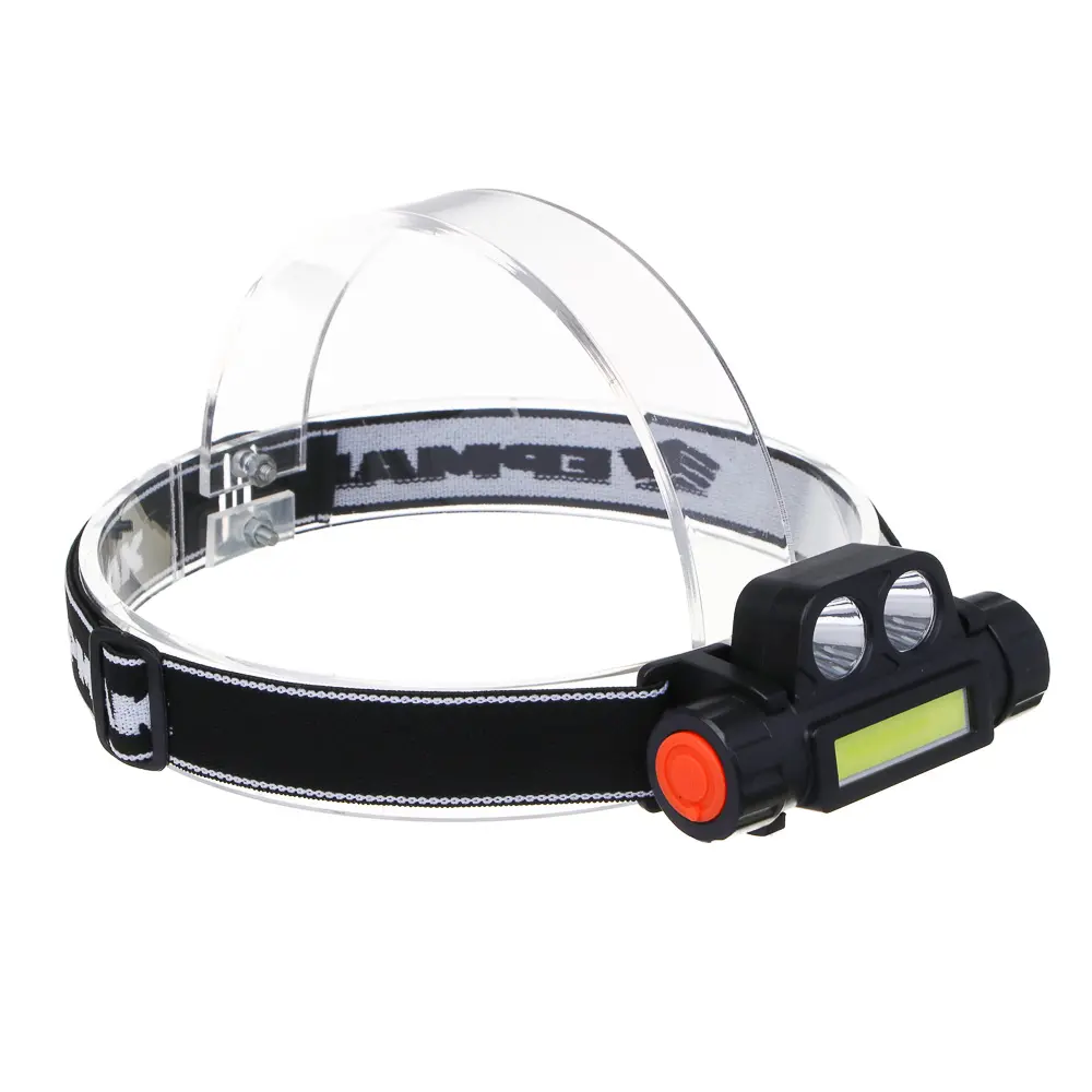 Фонарь налобный тм ЕРМАК, COB LED, 2 режима, 800мАч, зарядка USB, пластик, 92х35х45 мм - #1