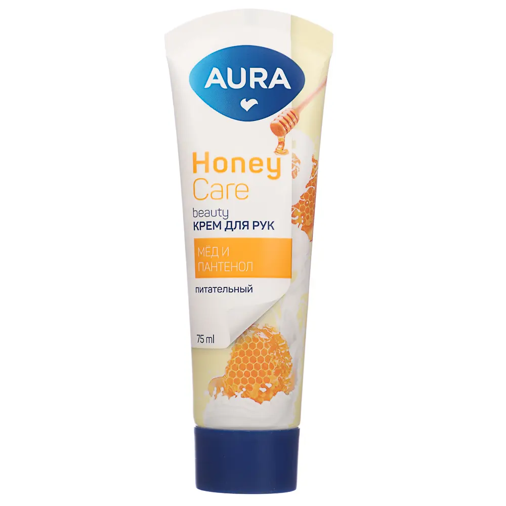 Крем для рук AURA BEAUTY Питательный с D-пантенолом и экстрактом меда, туба, 75мл - #1