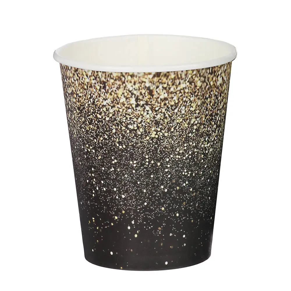 Набор стаканов бумажных "Глиттер" тм Fntastic, 6 шт, 250 мл, 4 вида - #14