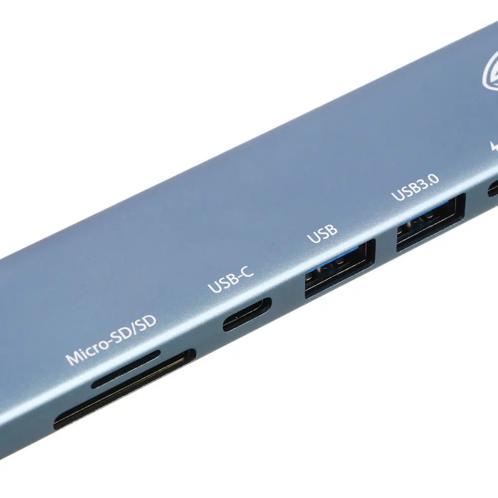 USB-концентратор 7в1 BY, USB-C INPUT 65 W, HDMI 4K, USB-A 3.0, USB-A 2.0, USB-C, MICRO-SD, SD - #5