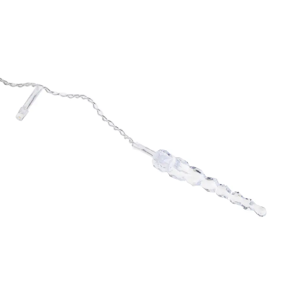СНОУ БУМ Гирлянда эл. бахрома с сосульками 2.5x0.3х0.5x0.7м, 80LED, шампань, пост свеч,ПВХ проз,220В - #3