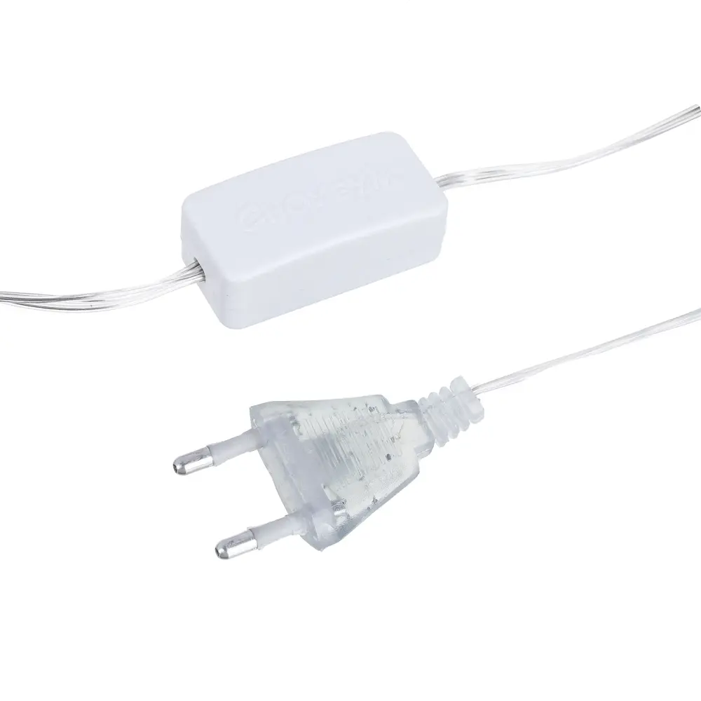 СНОУ БУМ Гирлянда эл. бахрома с сосульками 2.5x0.3х0.5x0.7м, 80LED, шампань, пост свеч,ПВХ проз,220В - #4