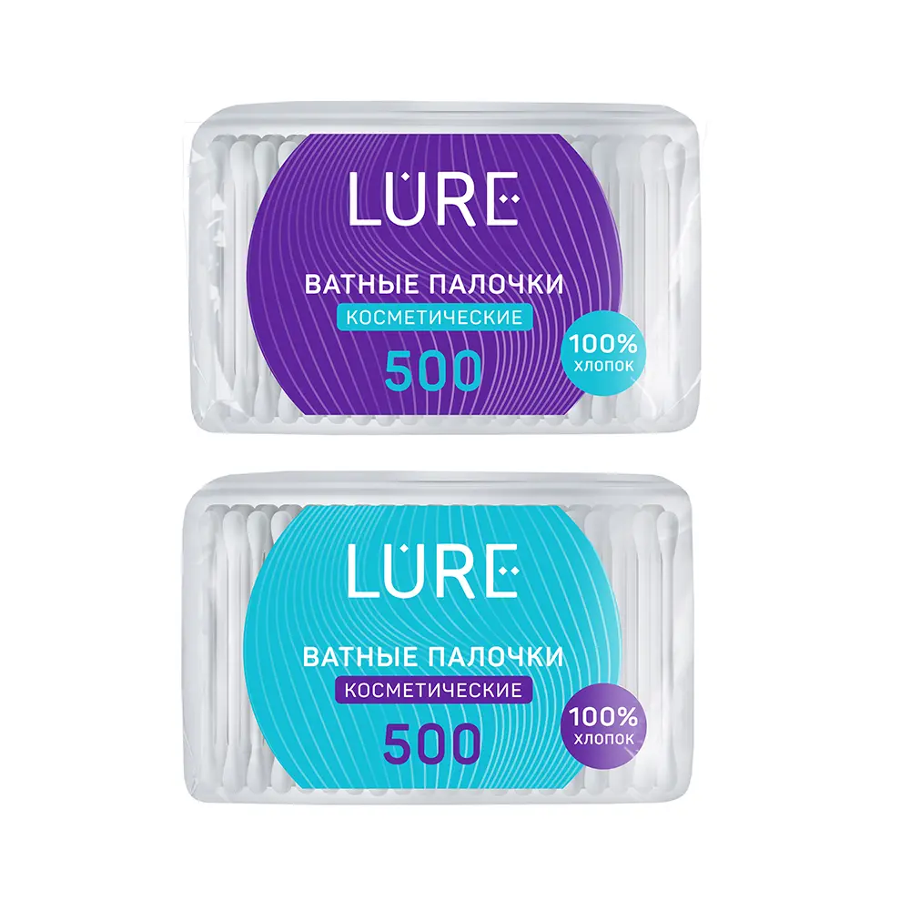 Ватные палочки LURE, пакет, 500шт - #1
