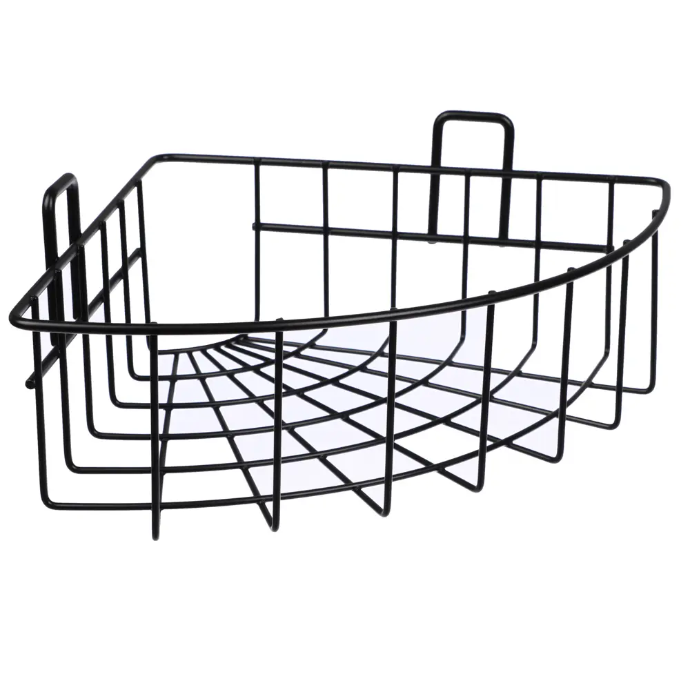 VETTA Полка настенная, угловая, металл, 30,5x22x8 см, черный - #1