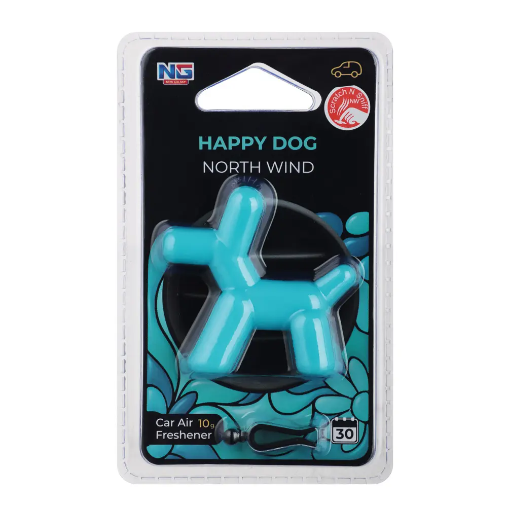 NEW GALAXY Ароматизатор на дефлектор 10гр.,Happy Dog фрукт. сад,сладк.вишня,черн. бархат,север.ветер - #11