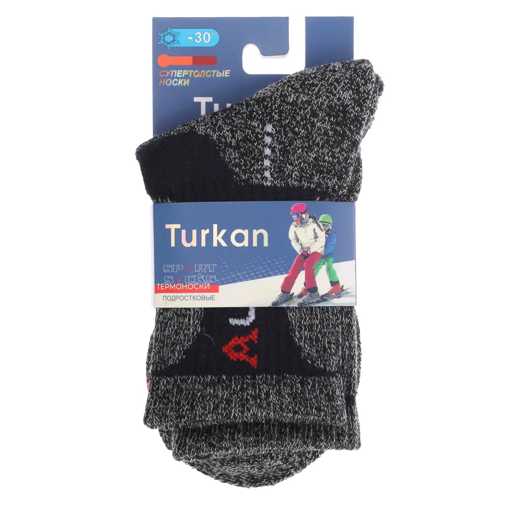 Термоноски детские, тм TURKAN, 10-12 лет, 85% шерсть, 10% ангора, 5% лайкра, разноцветные, L-808 - #5