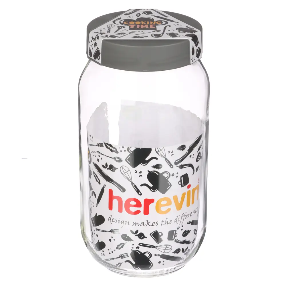 HEREVIN Китчен вайт Банка для сыпучих продуктов, стекло, 1000мл, 142377-003 - #3