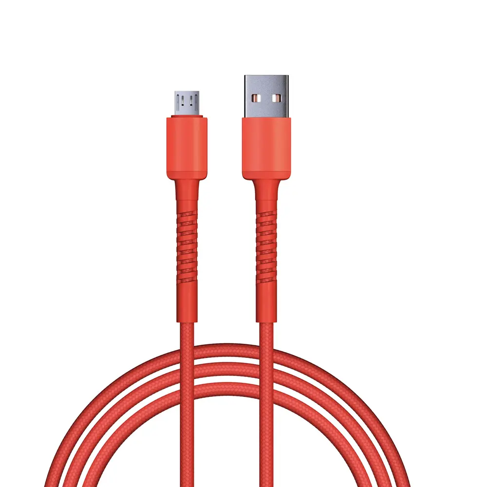 Кабель для зарядки USB(A)-microUSB BY XXL, 2 м, 3А, Быстрая зарядка QC3.0, красный - #1