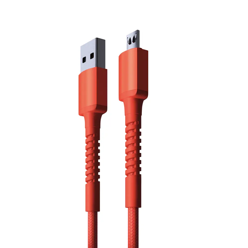 Кабель для зарядки USB(A)-microUSB BY XXL, 2 м, 3А, Быстрая зарядка QC3.0, красный - #3