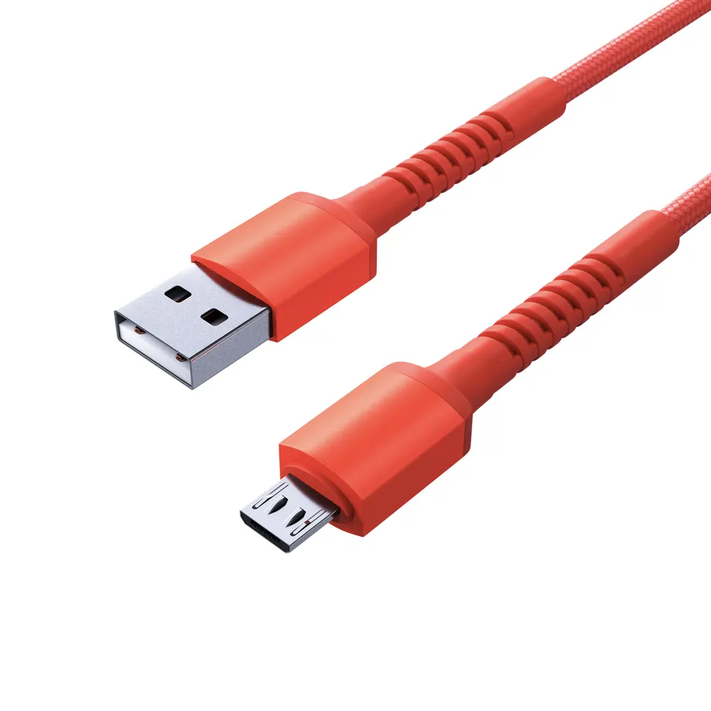 Кабель для зарядки USB(A)-microUSB BY XXL, 2 м, 3А, Быстрая зарядка QC3.0, красный - #4