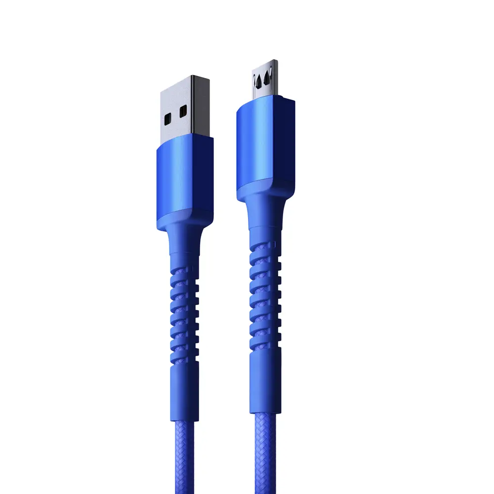 Кабель для зарядки USB(A)-microUSB BY XXL, 2 м, 3А, Быстрая зарядка QC3.0, синий - #3