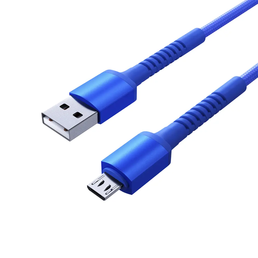 Кабель для зарядки USB(A)-microUSB BY XXL, 2 м, 3А, Быстрая зарядка QC3.0, синий - #4