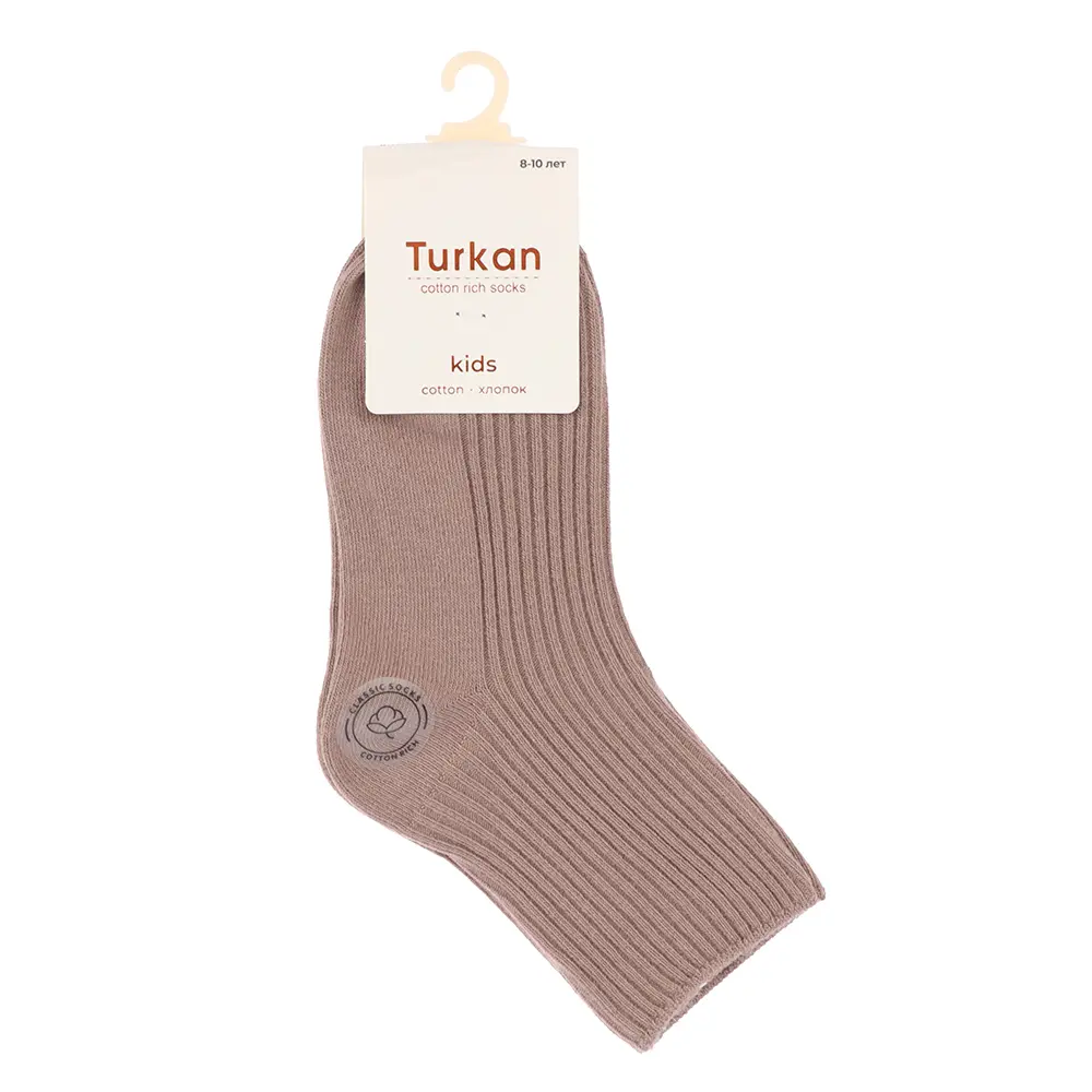 Носки детские в рубчик, тм TURKAN, 8-10 лет, 90% хлопок, 8% п/а, 2% лайкра, цвета в асс-те, L462 - #5