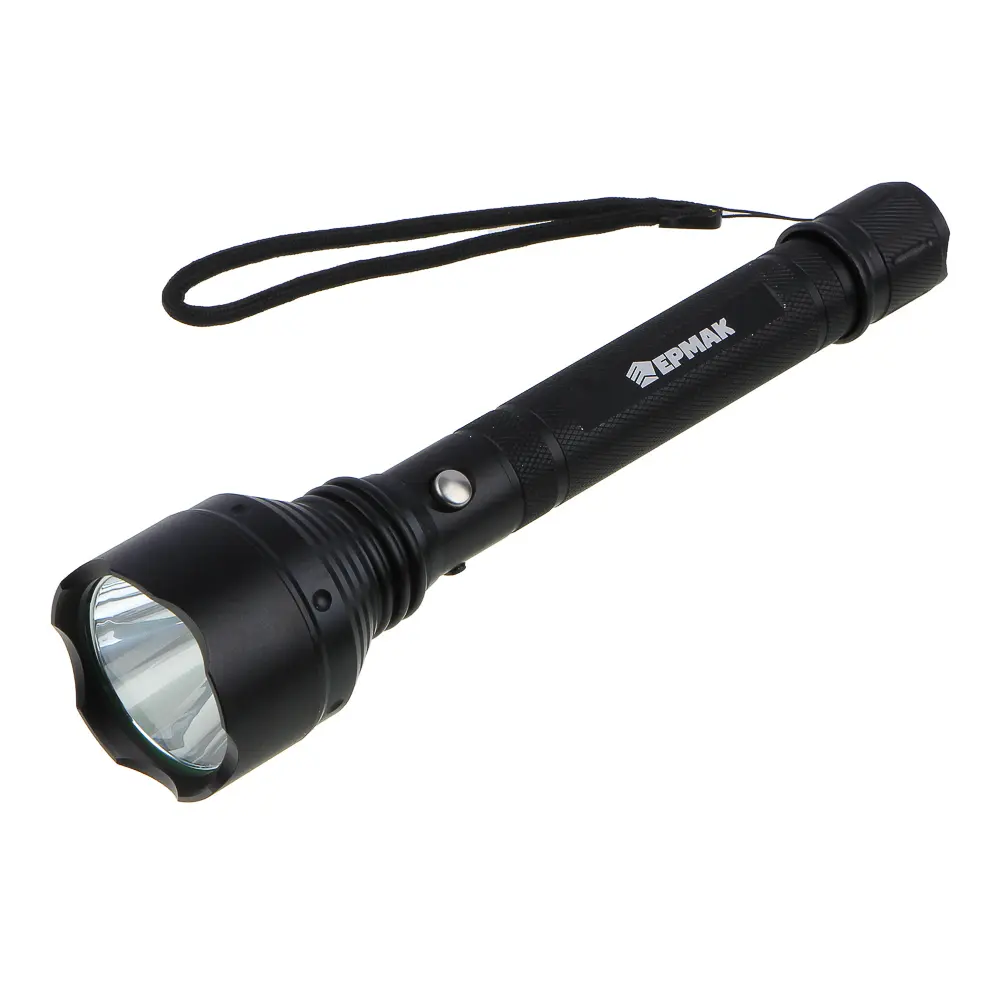 ЕРМАК Фонарь, 1 LED, 5 режимов, 2400мАч, зарядка 220-240В/12В, 5,6х5,6х24,5см, металл - #1