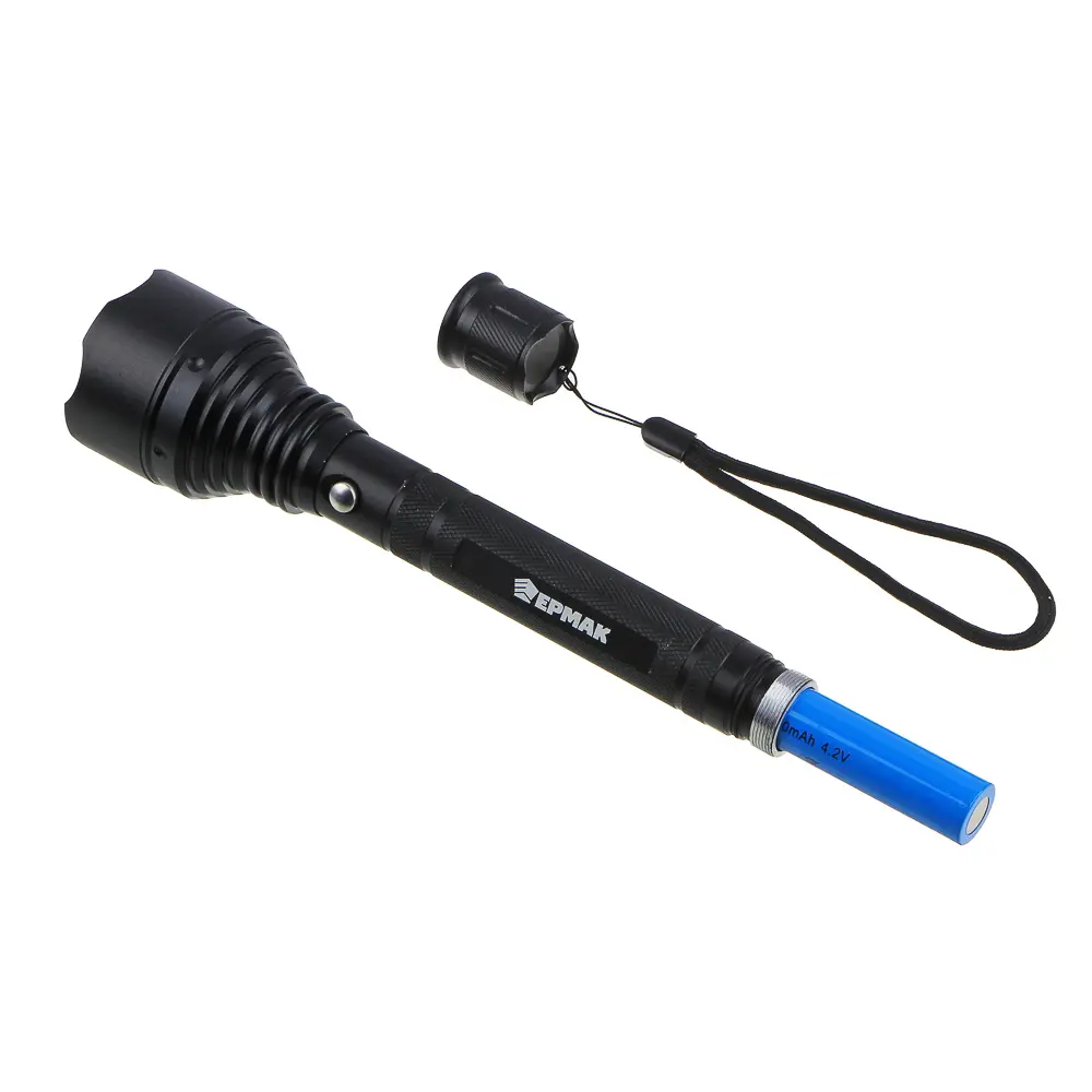 ЕРМАК Фонарь, 1 LED, 5 режимов, 2400мАч, зарядка 220-240В/12В, 5,6х5,6х24,5см, металл - #4