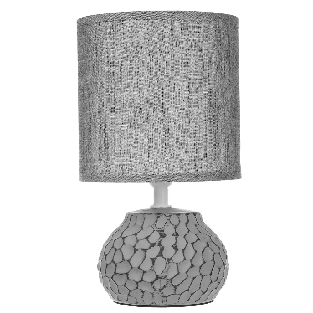Светильник переносной настольный BY Альмерия, 25 см, Е14, 40 Вт, 230 В, керамика, текстиль, графит - #1