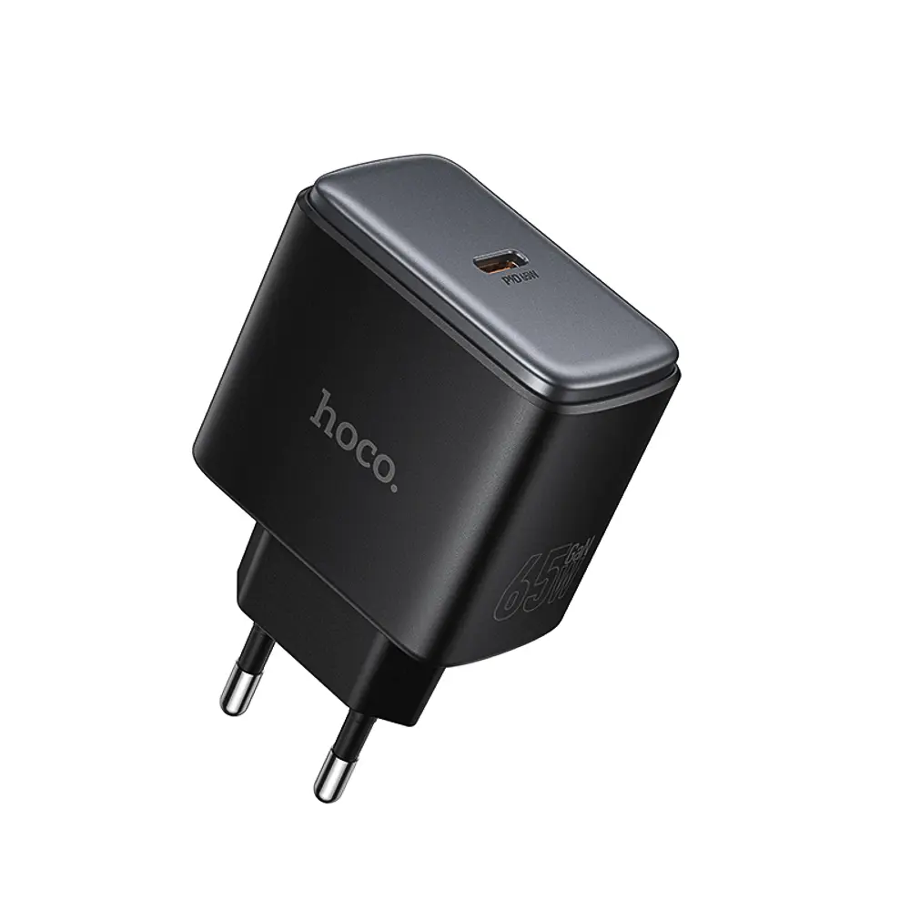 Сетевое зарядное устройство hoco. модель C159A, PD 65Вт, 1xType-C, EU вилка - #1