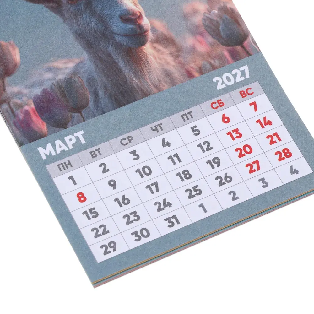 Календарь тм СНОУ БУМ отрывной на магните с меняющейся картинкой, картон, бумага, 13x9,5см - #5