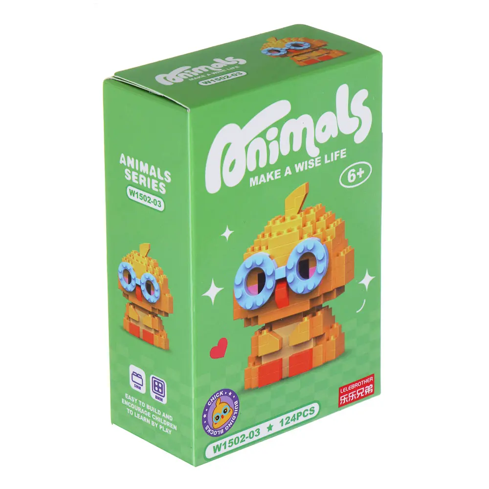Конструктор мини 3D "Зверюшики", ABS, 7,8х4,1х11,3см, 6 видов - #8