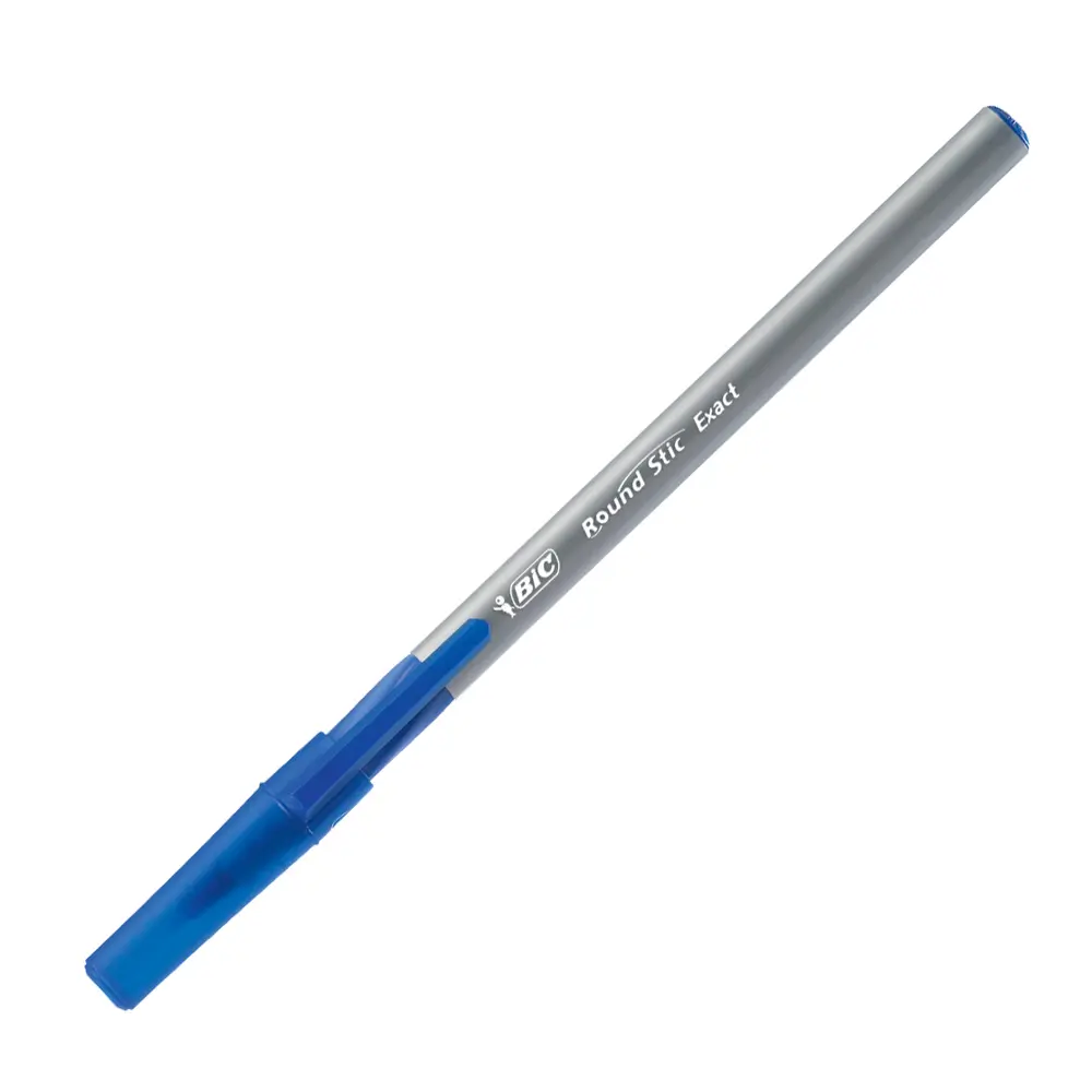 Ручка шариковая BIC синяя "Раунд Стик Экзакт" наконечник 0,7 мм, пластик, инд.маркировка, 918543 - #1