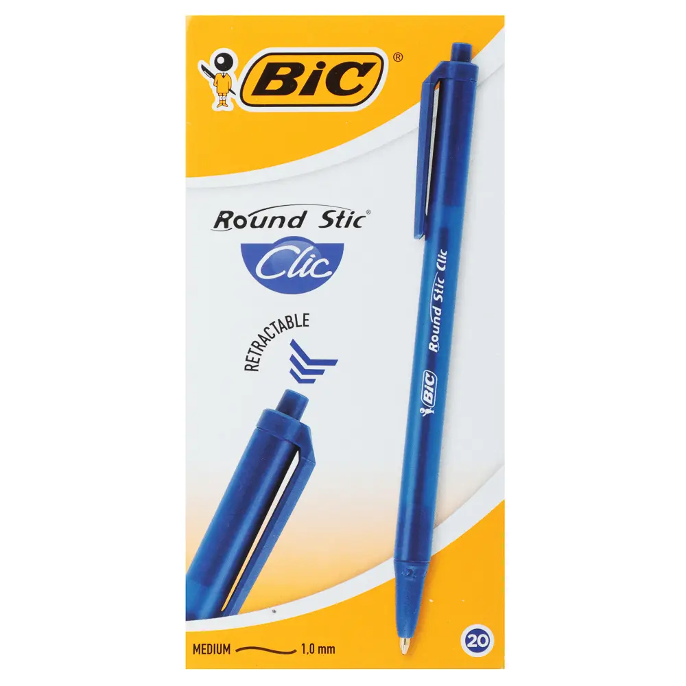 Авторучка шариковая BIC синяя с кнопкой "Раунд Стик Клик", наконечник 1,0 мм, 926376 - #7