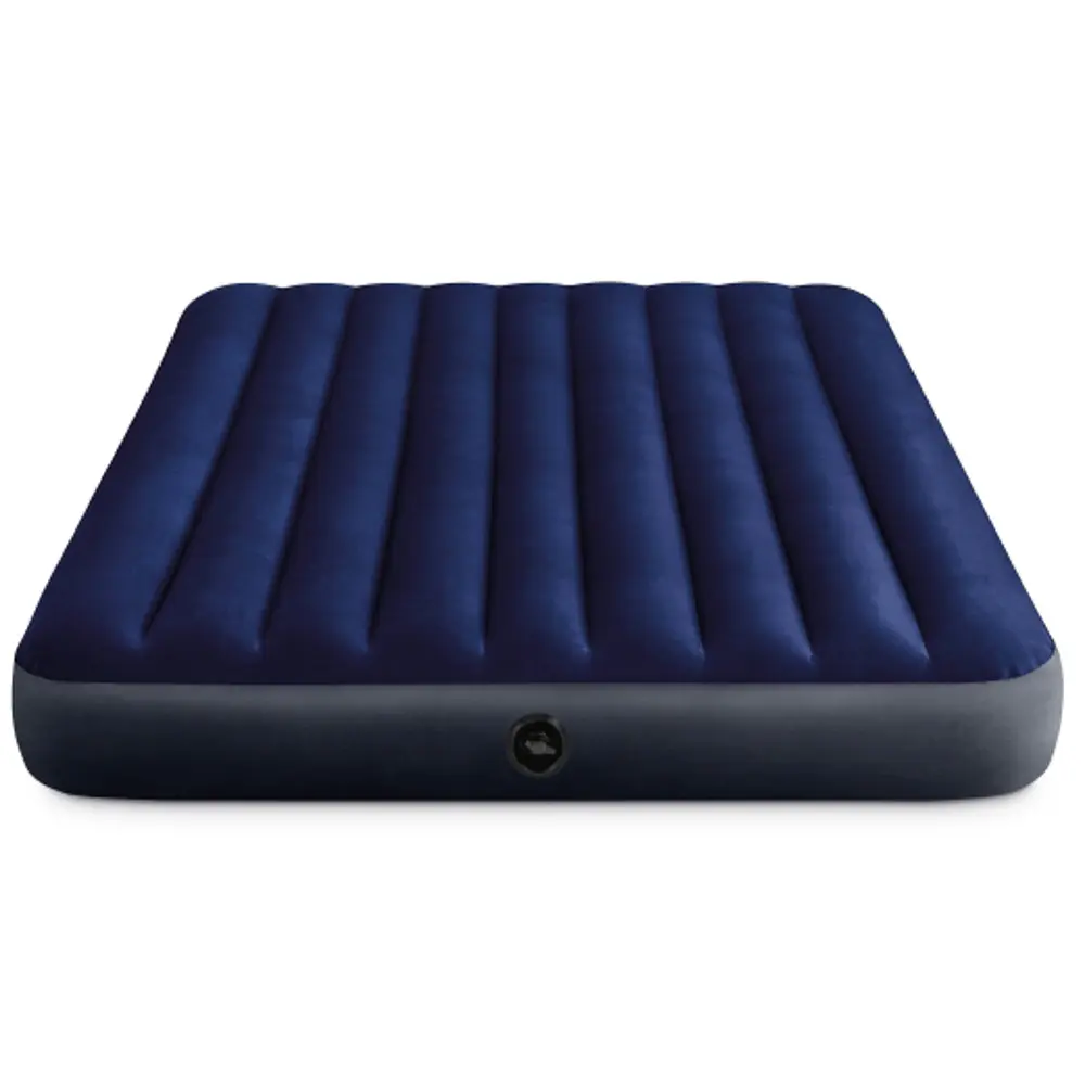 INTEX Матрас надувной CLASSIC DOWNY, в комплекте 2 подушки и насос, 203x152x25см, до 272кг, 64765 - #2