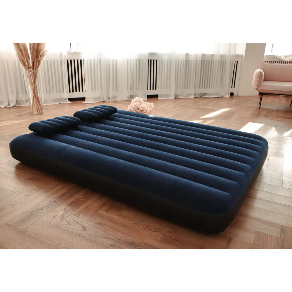 INTEX Матрас надувной CLASSIC DOWNY, в комплекте 2 подушки и насос, 203x152x25см, до 272кг, 64765 - #8