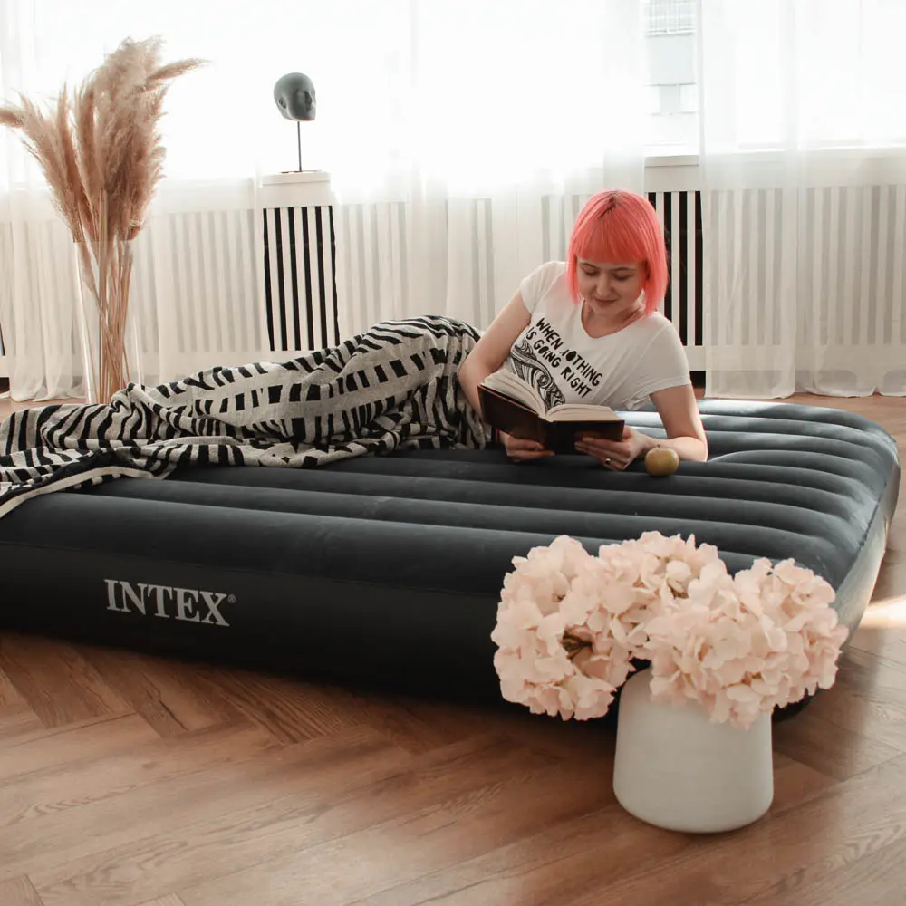 INTEX Матрас надувной CLASSIC DOWNY, 203x152x25см, до 272кг, 64759 - #2