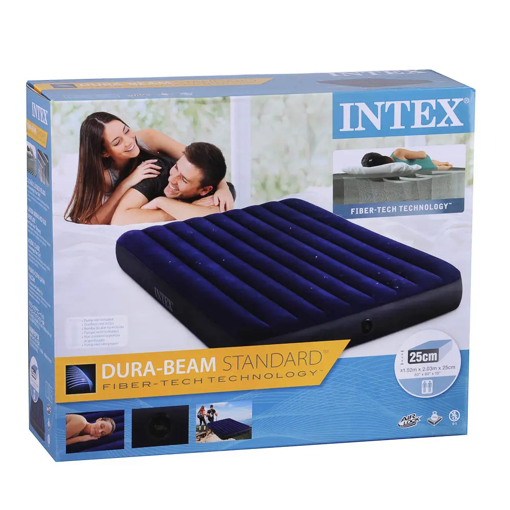 INTEX Матрас надувной CLASSIC DOWNY, 203x152x25см, до 272кг, 64759 - #6