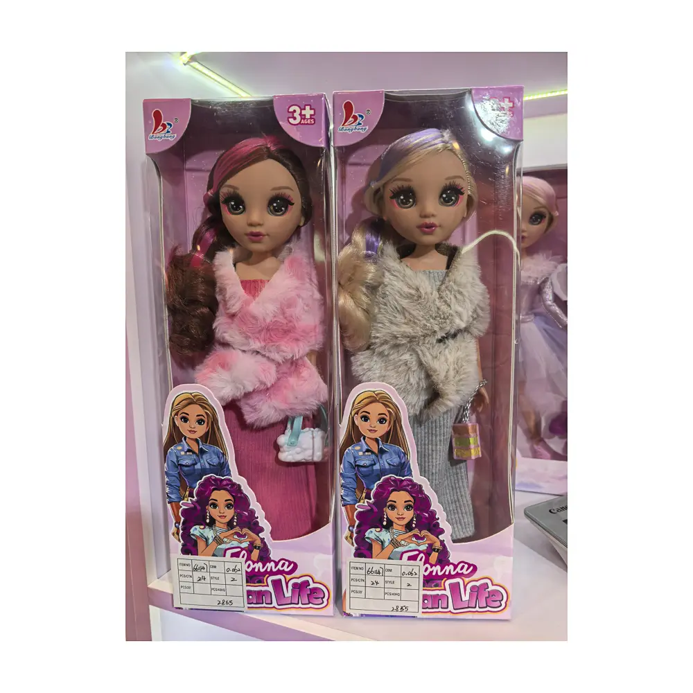 Кукла нарядная 30 см, в пышном боа, PP, PVC, полиэстер, Н17, тм ИГРОЛЕНД, 3+ - #1