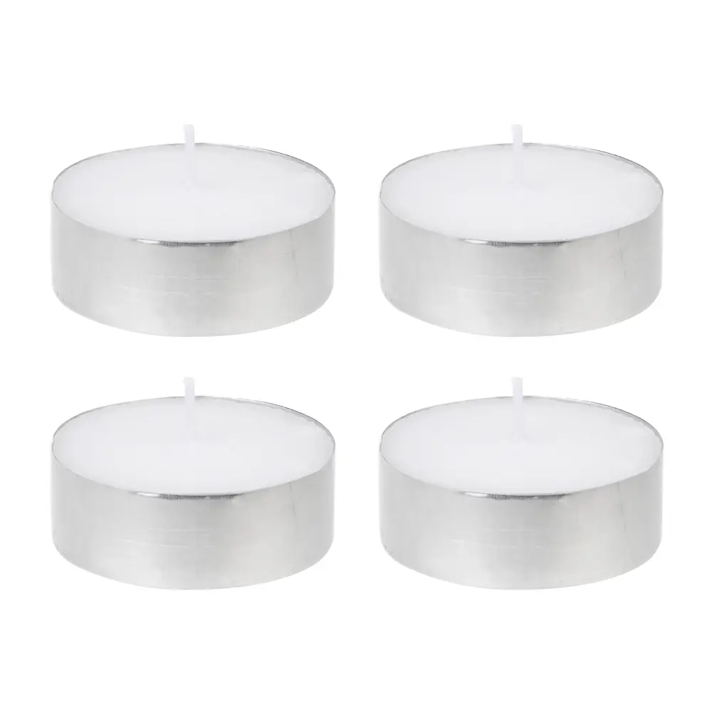 Свечи чайные крупные тм LADECOR 2x5,5 см, 4 шт, парафин, белые - #1