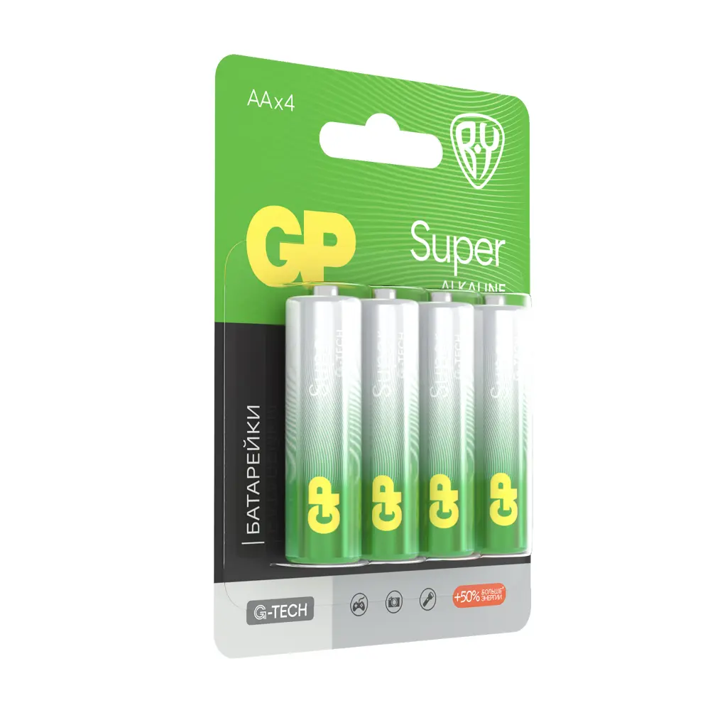Батарейки AA GP Super BY Original 4шт 15AGM-2CR в блистере - #2