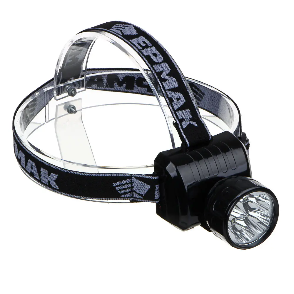 ЕРМАК Фонарь налобный аккумуляторный 5 ярк. LED, вилка 220В, 8х6х7,5см - #1