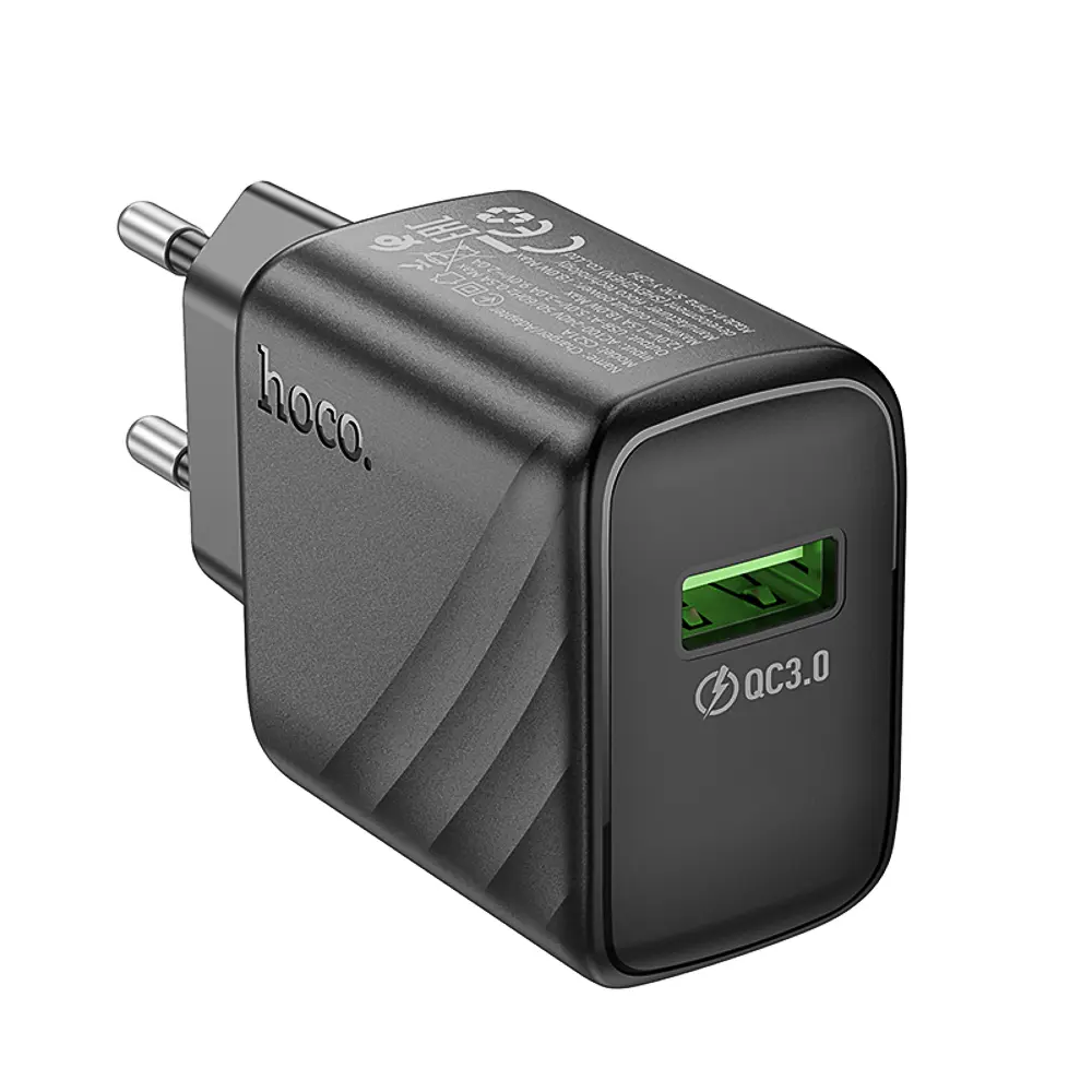 Сетевое зарядное устройство hoco. модель CS21A, QC3.0, 1xUSB-A, EU вилка - #3
