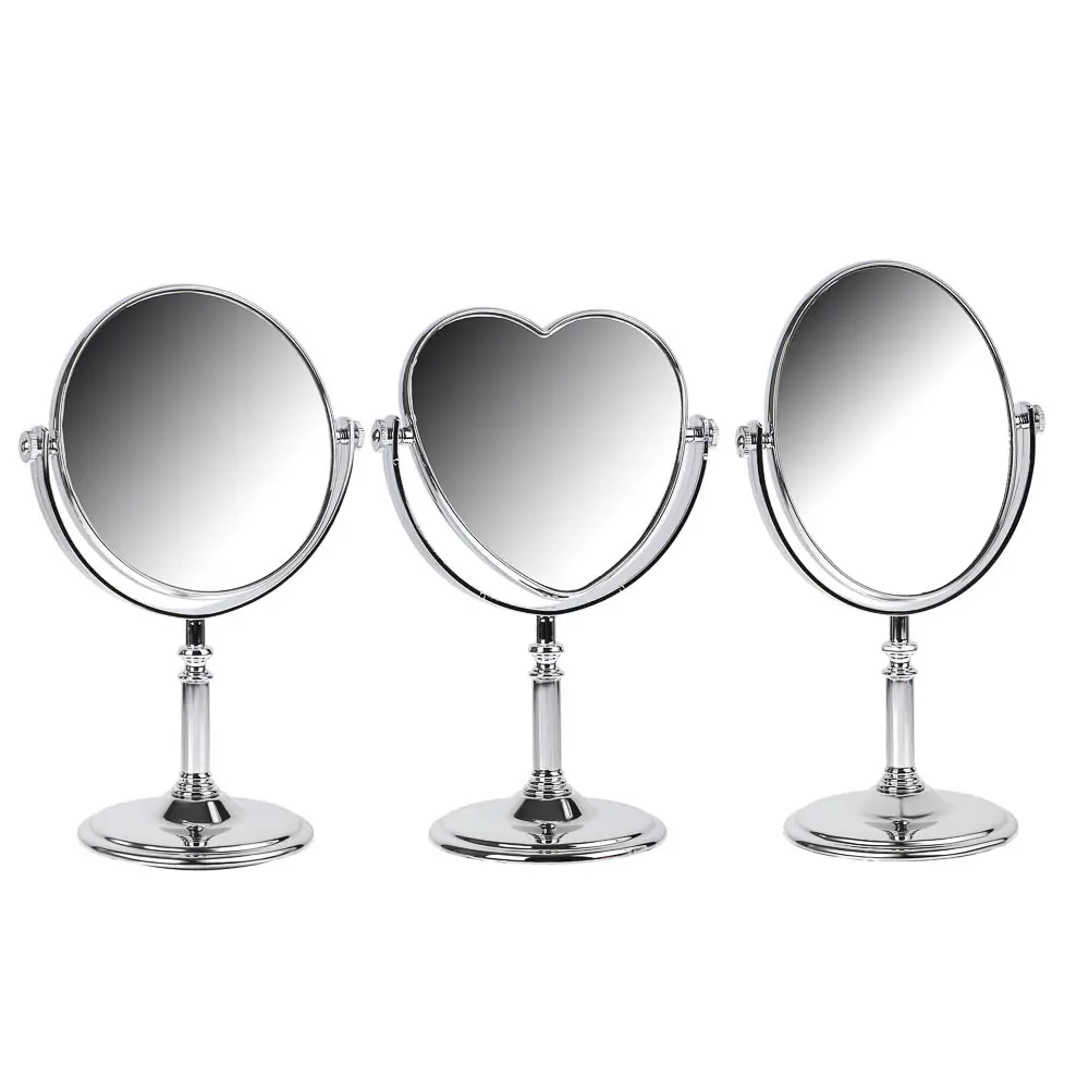 ЮНИLOOK Зеркало настольное, пластик, стекло, 16-17,5x26-28,5см, 3 дизайна - #1