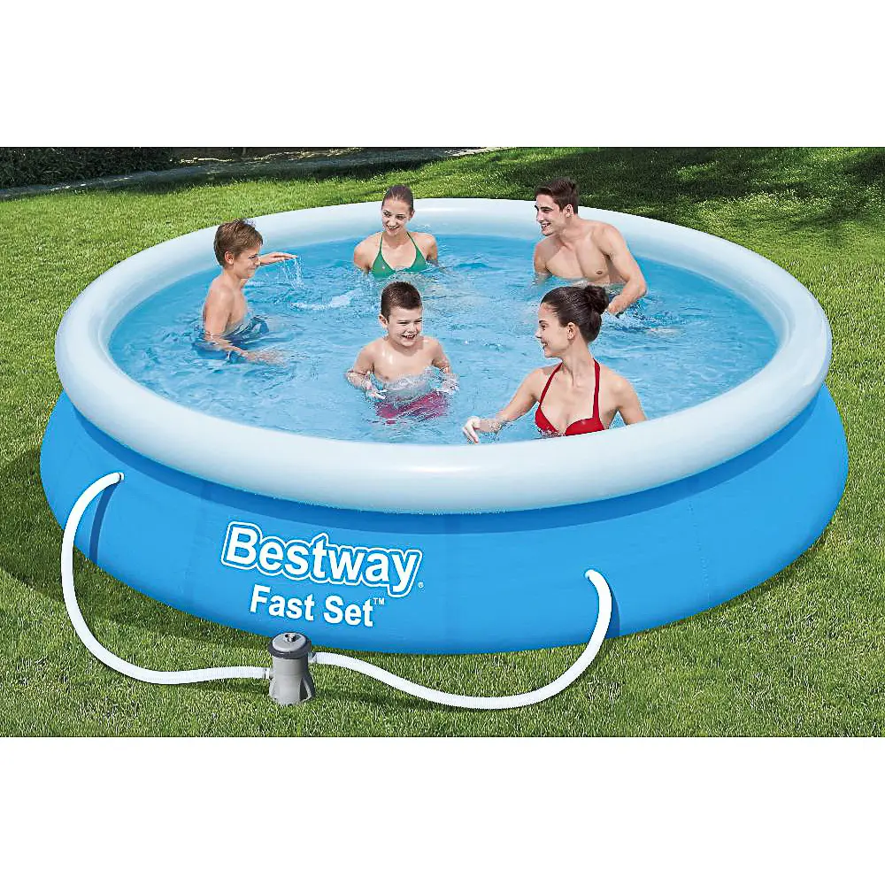 BESTWAY Бассейн с надувным бортом с ф.-насосом,366 х 76 см, 5377 л 57274 - #3