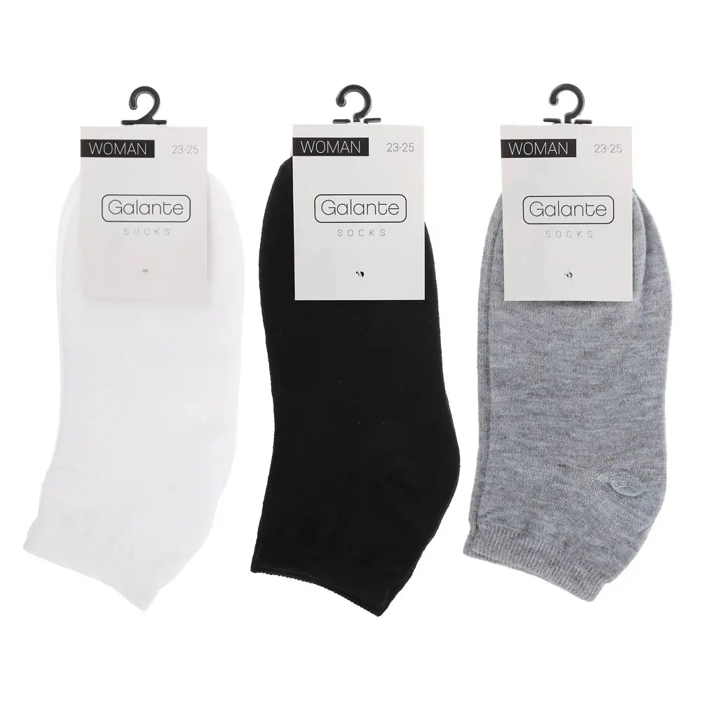 Носки женские, укороченные, тм GALANTE, р. 23-25, 75% полиэстер, 25% эластан, цвета в ас-те - #5