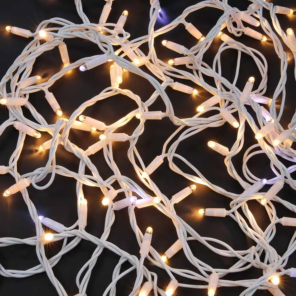 СНОУ БУМ Эл.гирлянда вьюн уличный, 10м, 80LED, шампань, мерцание белым, ПВХ белый, коннект,IP65,220В - #1
