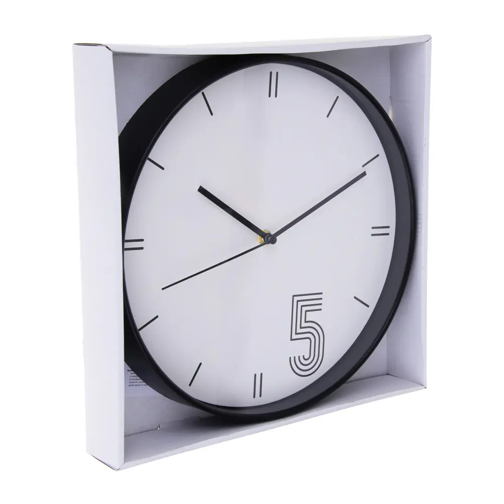 LADECOR CHRONO Часы настенные круглые, пластик, d30 см, тикающий ход, 1xАА, арт08-29 - #4