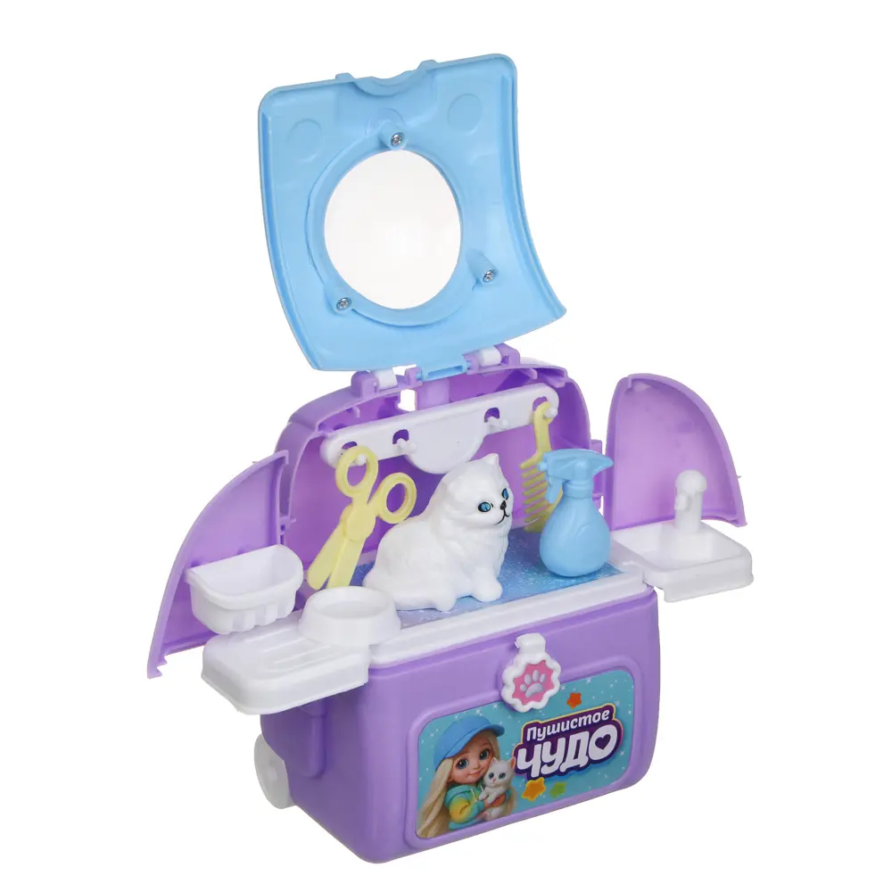 ИГРОЛЕНД Питомец в чемодане с акс., котенок, PP, ABS, 10,6х6,5х15 см, 2 диз. - #7