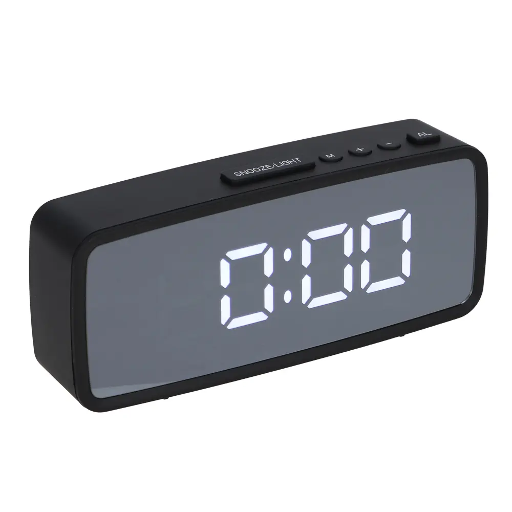 LADECOR CHRONO Будильник электронный, 14x5,7 см, USB/3xAAA, пластик, цвет черный, арт.2 - #1