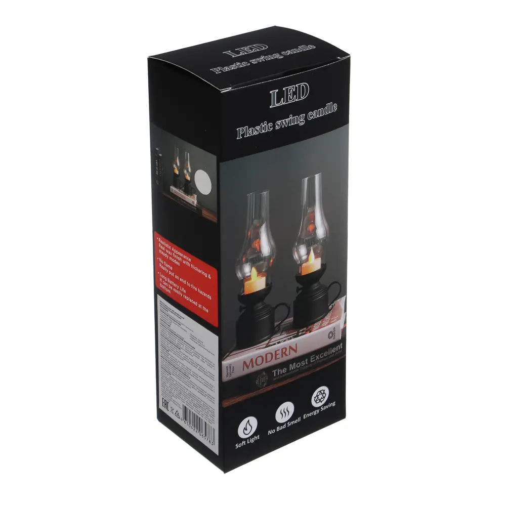 Светильник LED декоративный,7х9,5x24,5 см, 3хААА, пластик, 2 цвета - #9