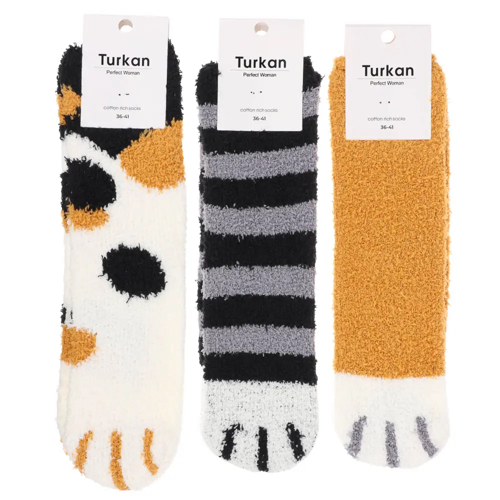 Носки женские, тм TURKAN, размер 36-41, 50% хлопок, 43% п/а, 7% лайкра, разноцветные H730 - #6