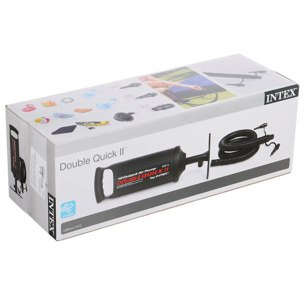 INTEX Насос ручной Double Quick II, объём 1,7л, 36см, 3 насадки в комплекте, 68614 - #6