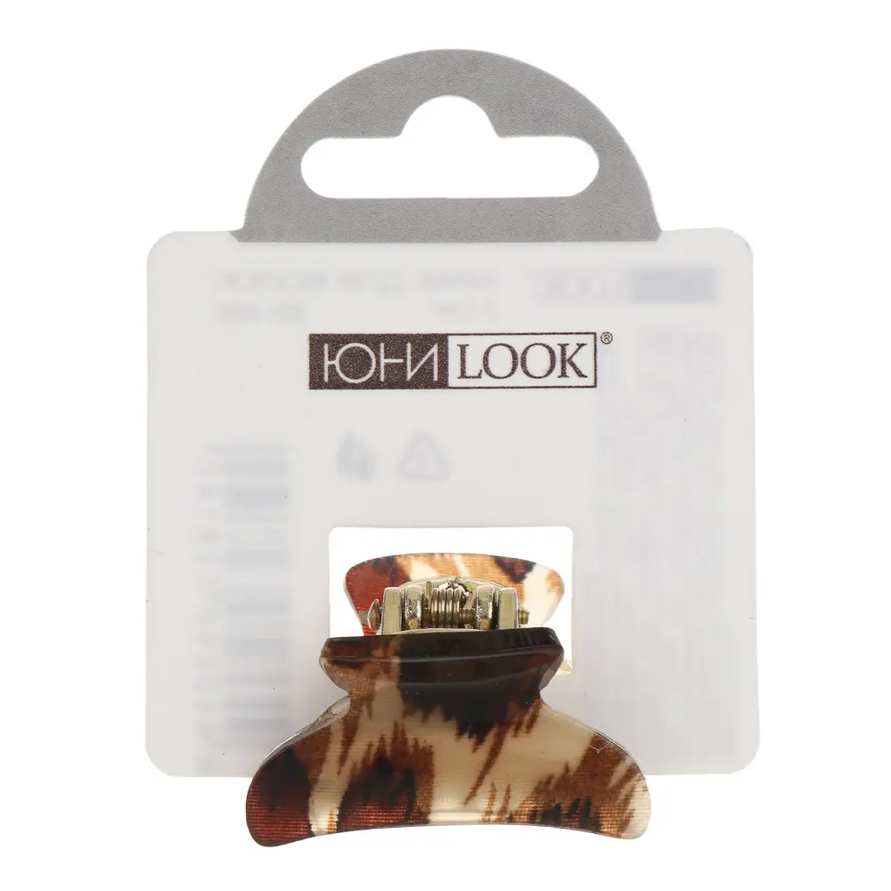 Краб для волос ЮНИLOOK, 3см, пластик, 3 дизайна, ACS-110 - #5