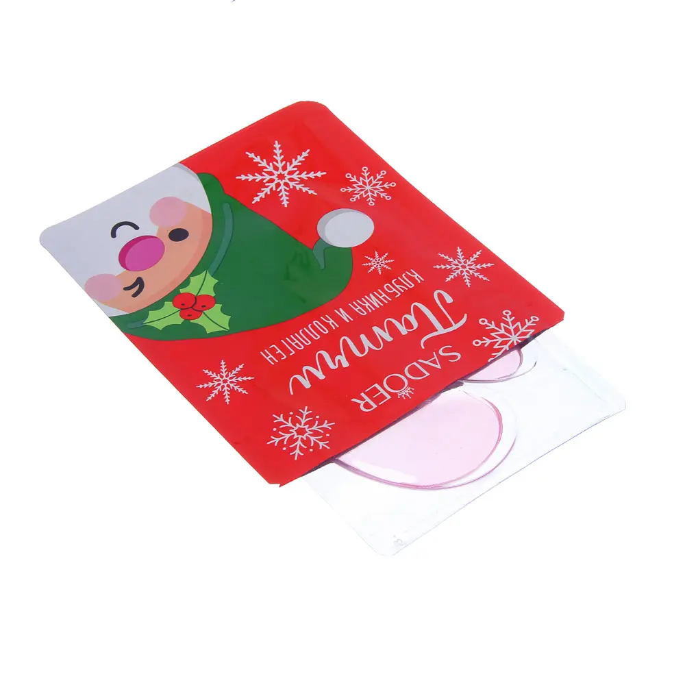 Патчи для глаз увлажнение и подтягивание 1 пара тм SADOER Merry Xmas, 7,5 гр клубника и коллаген - #3